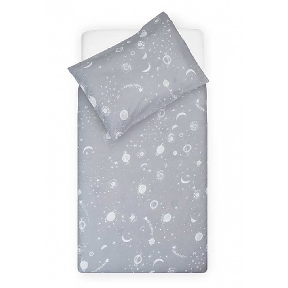 Комплект постельного белья Jollein 100x140 Galaxy grey (Галактика)