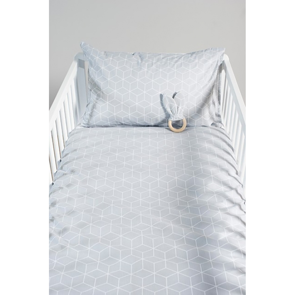 Комплект постельного белья Jollein 100x140 Graphic grey (Серый)