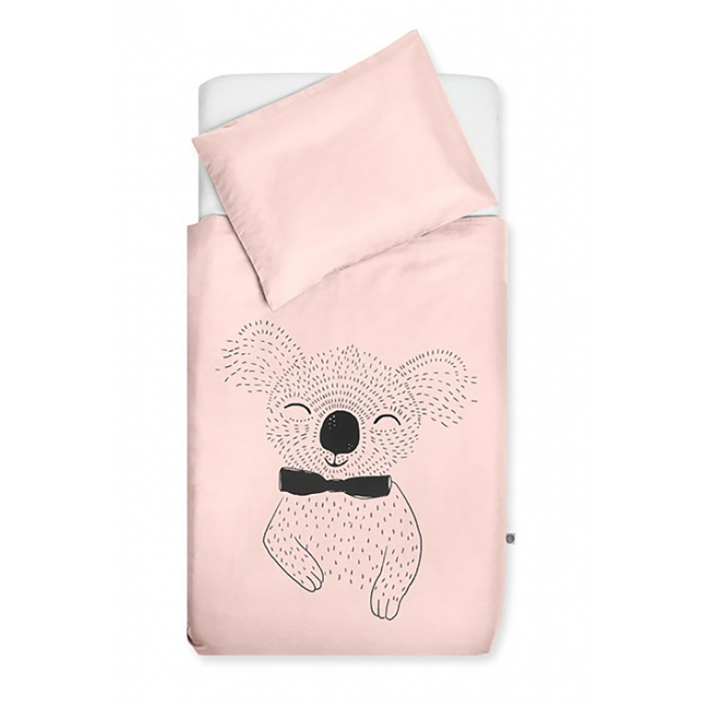 Комплект постельного белья Jollein 120x150 Wild animals (Персиковый)