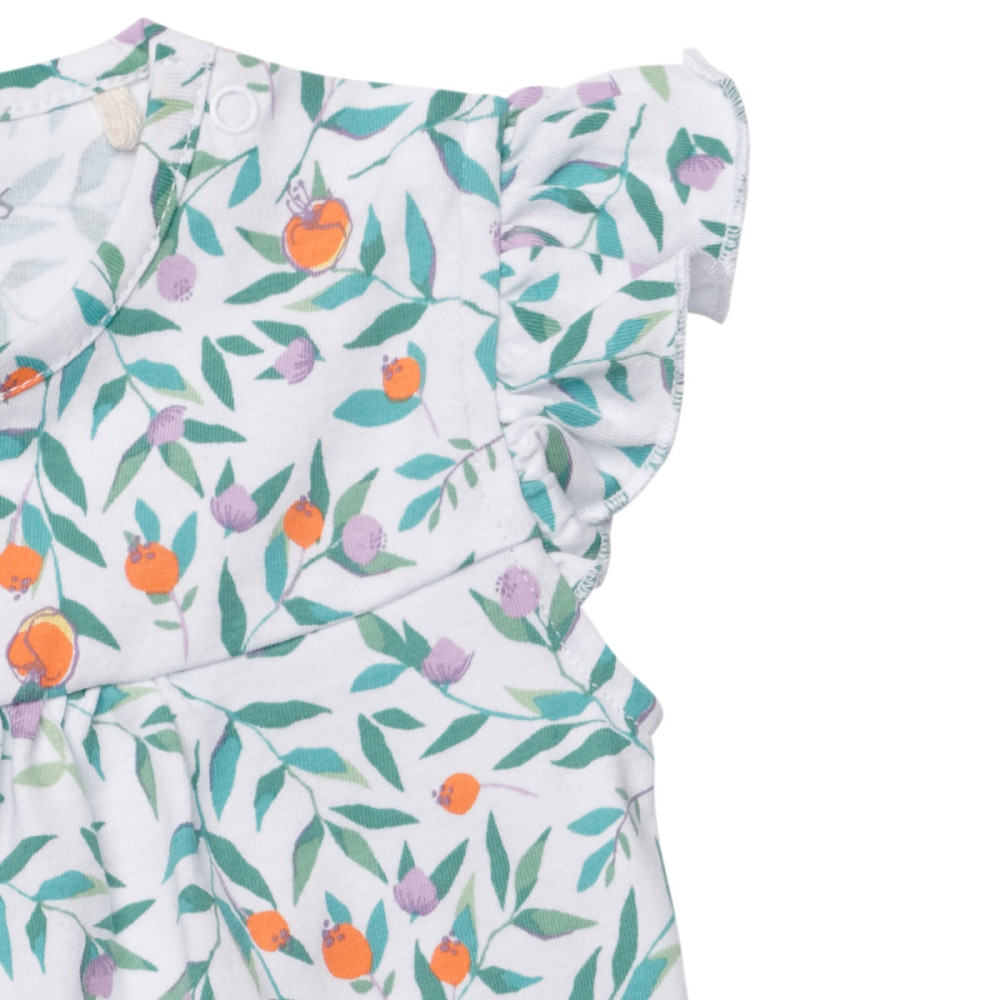 Полукомбинезон для девочки с цветочным принтом