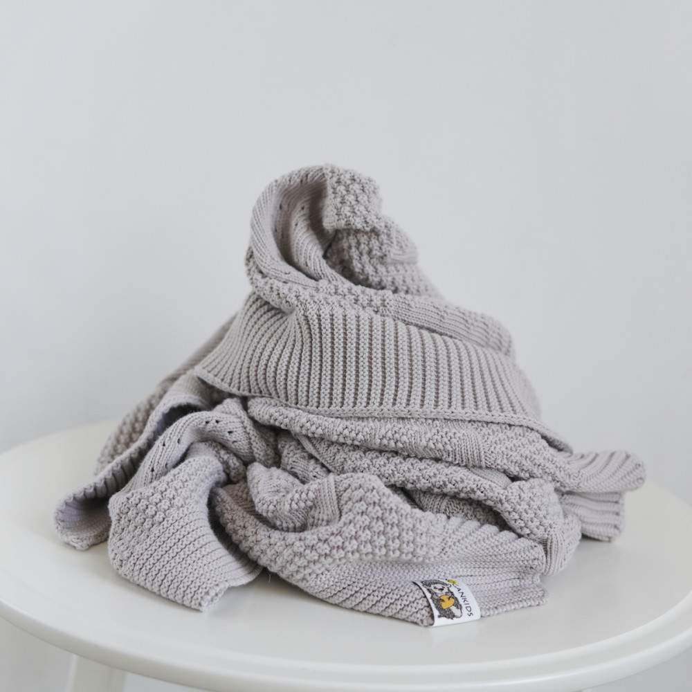 Детский плед, Пепельно-серый