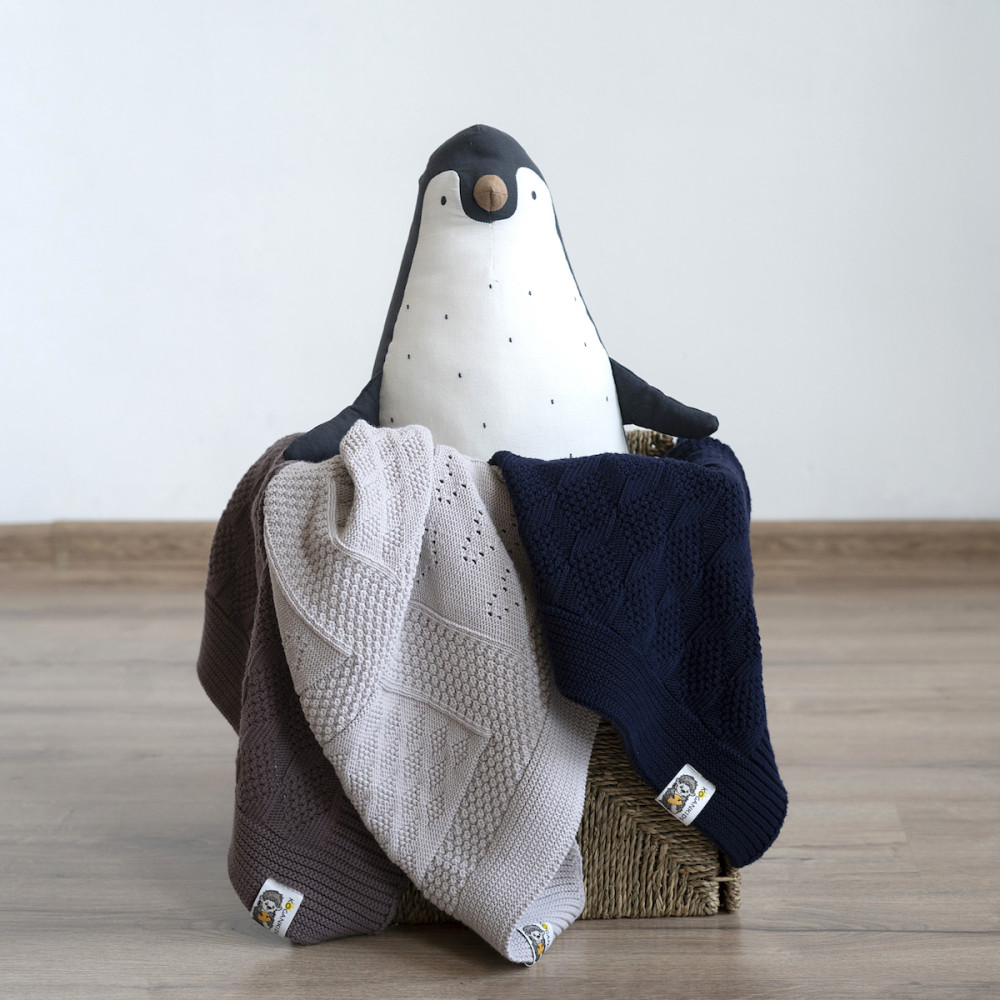 Кофейный детский плед