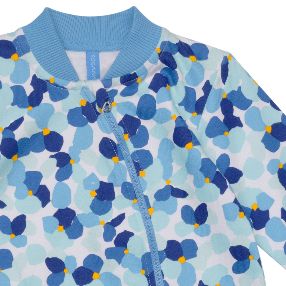 Утепленный комбинезон из футера "Лепестки"