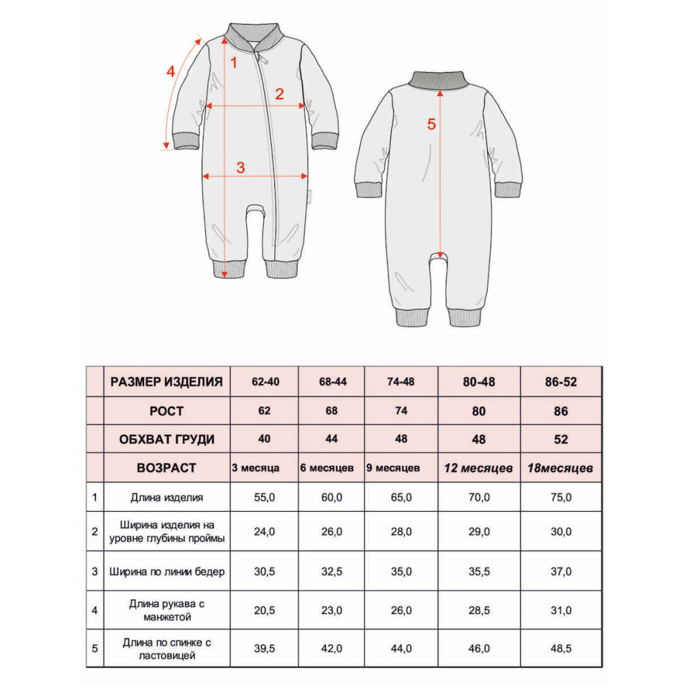 Утепленный комбинезон из футера "Синий меланж"