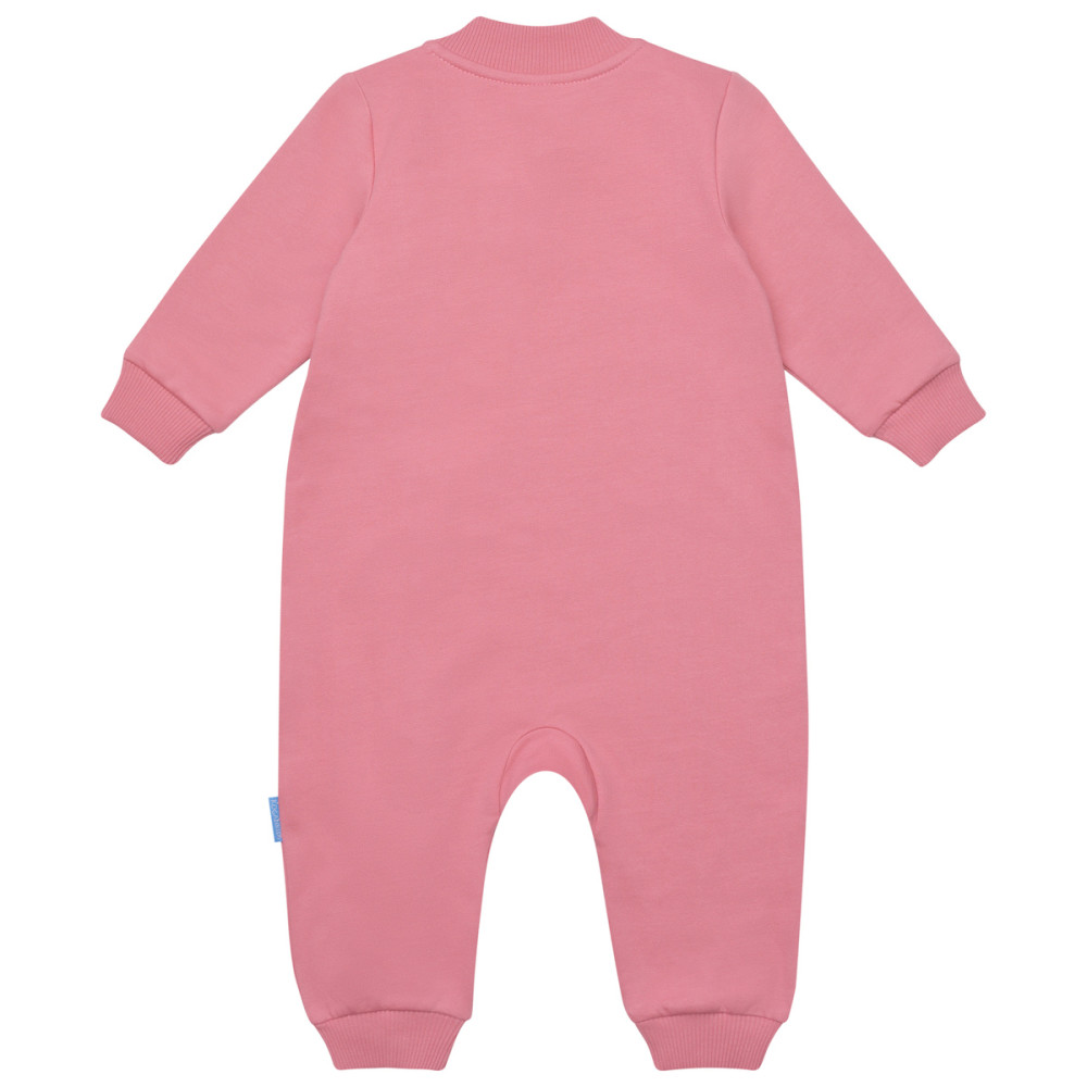 Утепленный комбинезон из футера "Персиковый"