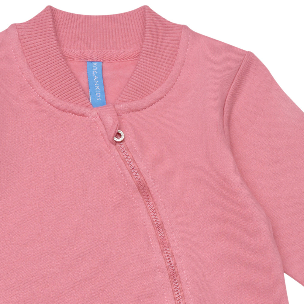 Утепленный комбинезон из футера "Персиковый"