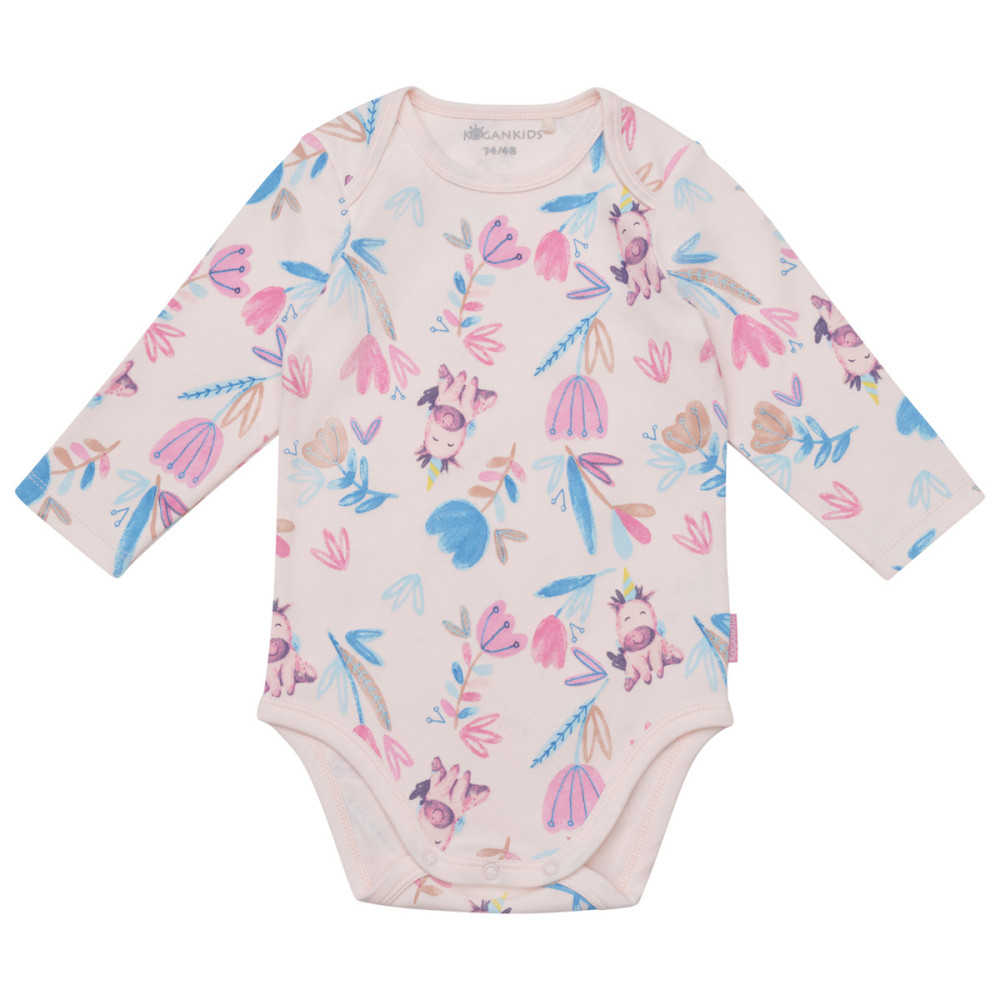 Боди для девочки "Единороги в цветах"