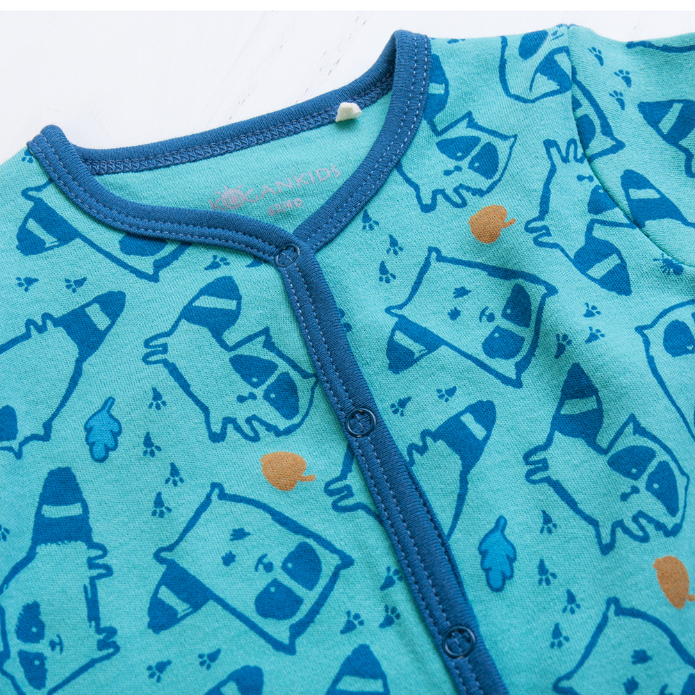 Комбинезон для мальчика с енотами