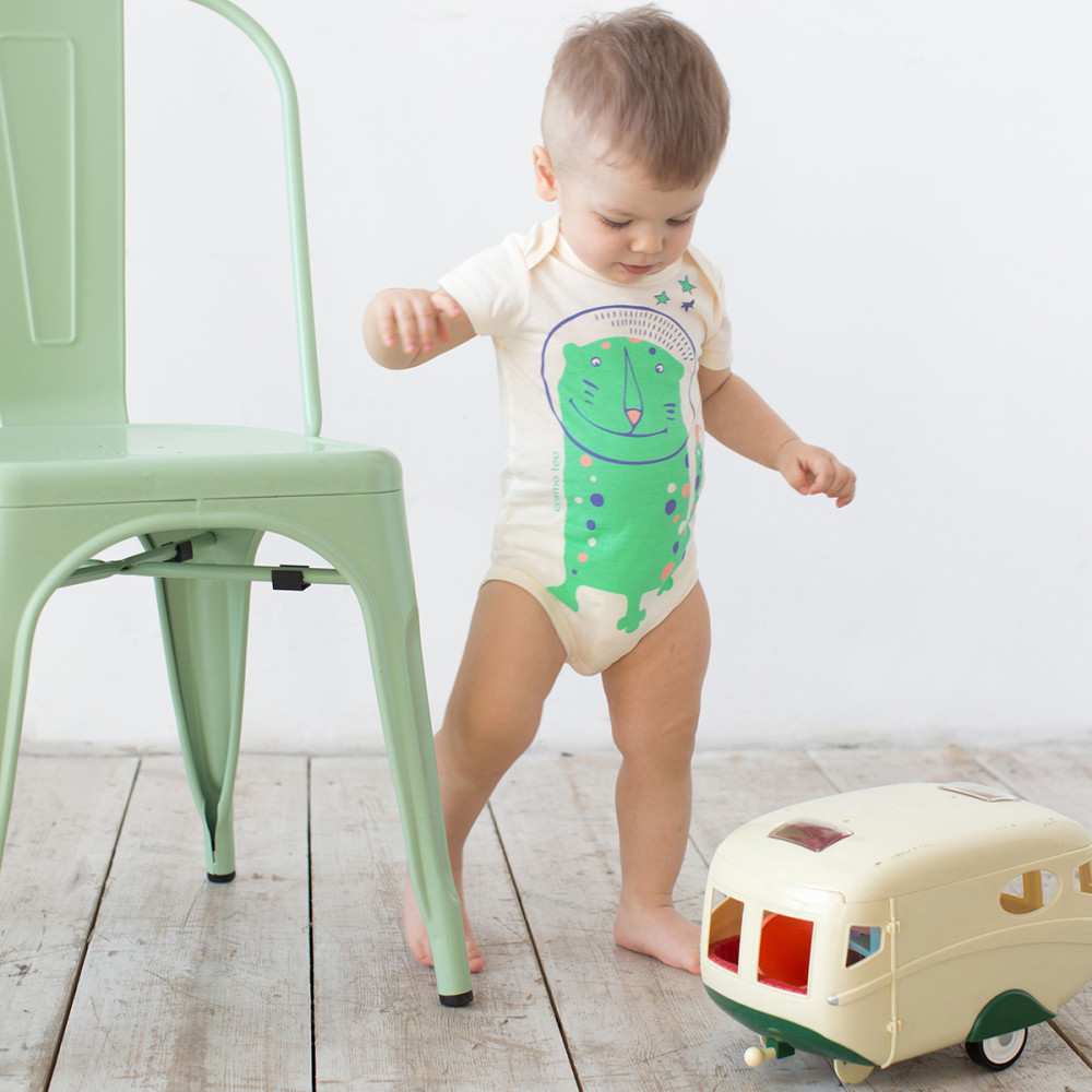 Боди с коротким рукавом "Кот"