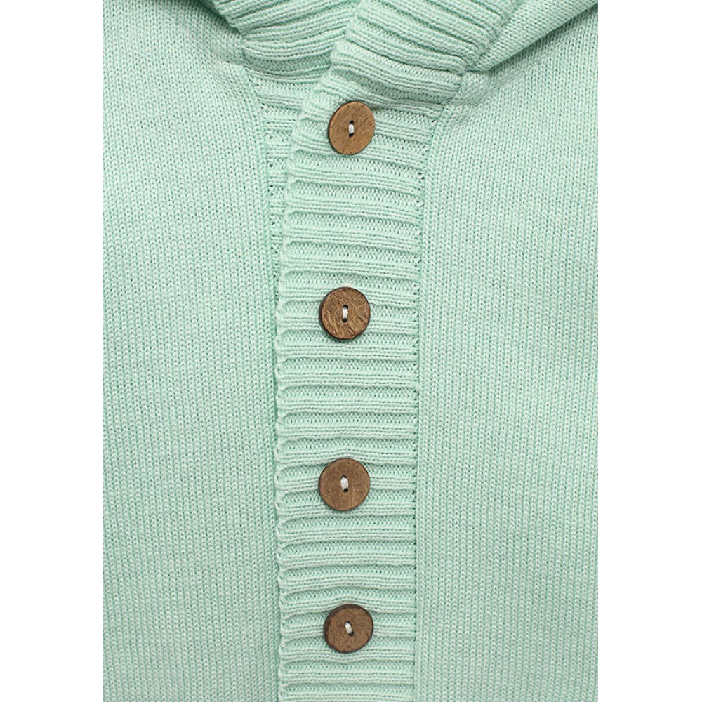 Комбинезон с капюшоном вязаный, Мятный