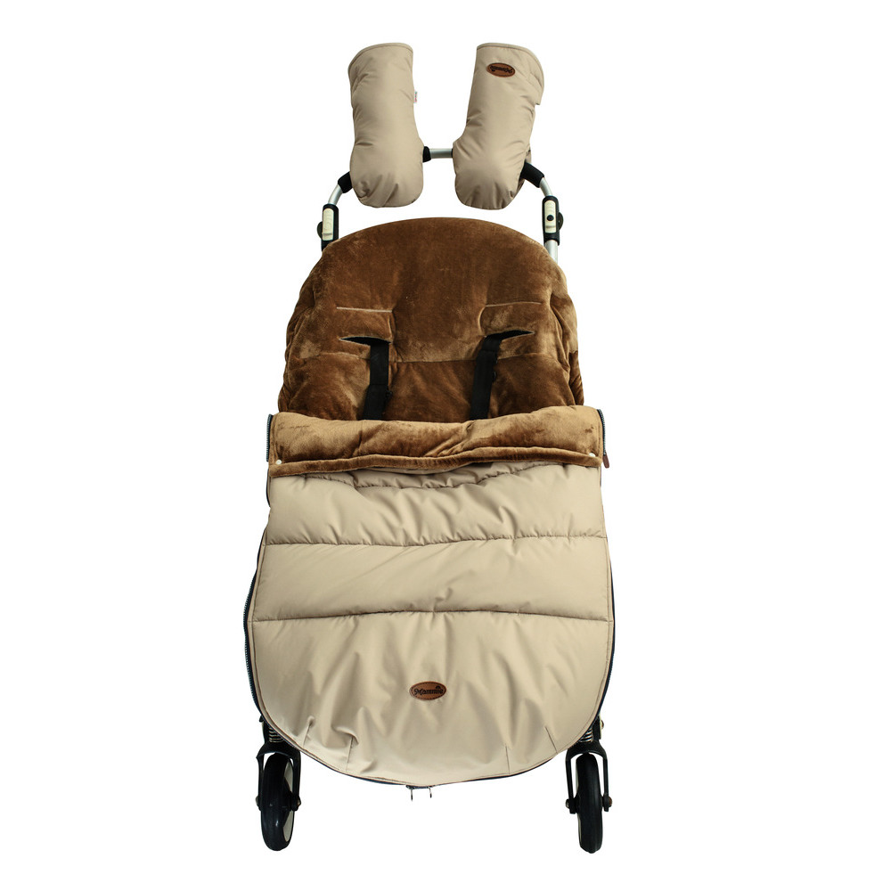 Зимний конверт в коляску, Бежевый