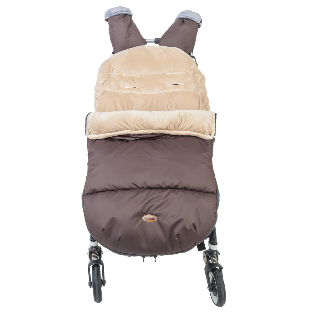 Зимний конверт в коляску, Коричневый