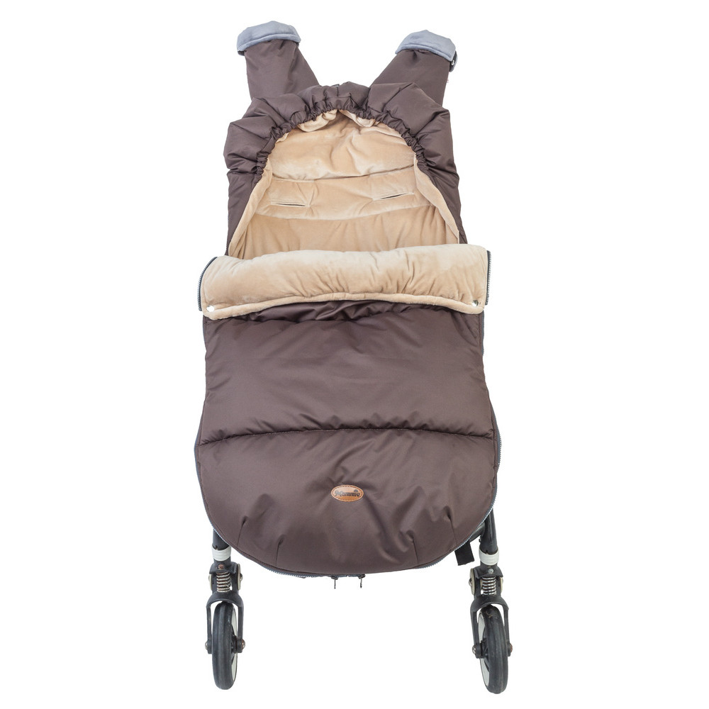 Зимний конверт в коляску, Коричневый