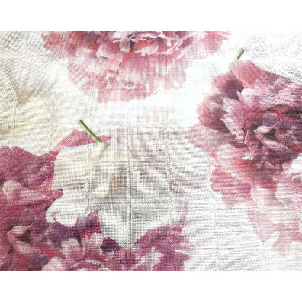 Муслиновая пеленка "Пионы"