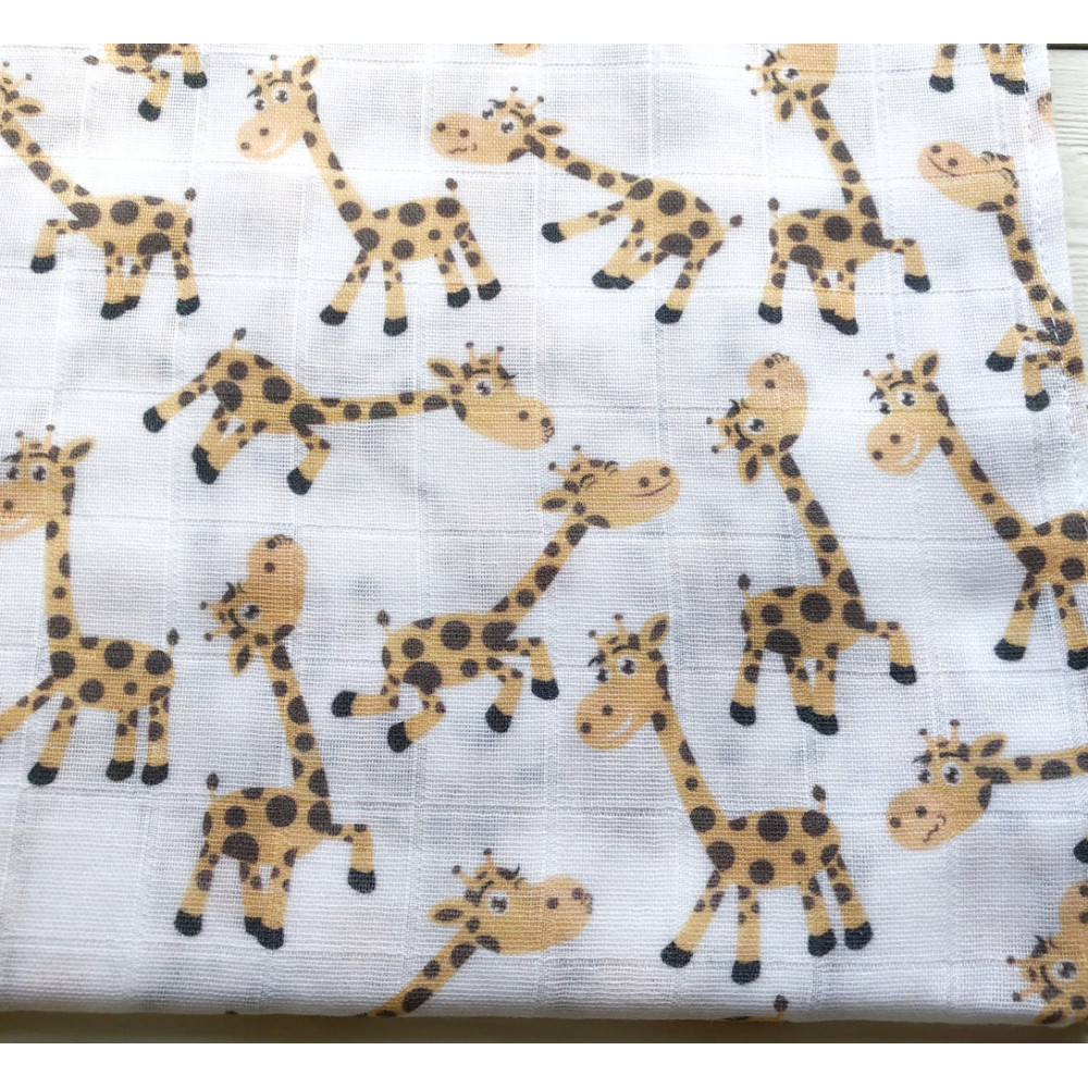 Муслиновая пеленка "Жирафики"