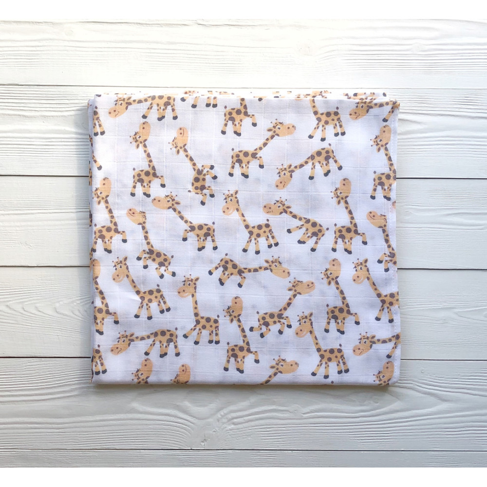 Муслиновая пеленка "Жирафики"