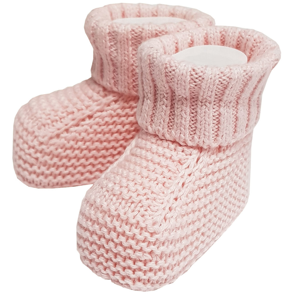 Вязаные пинетки, Розовые