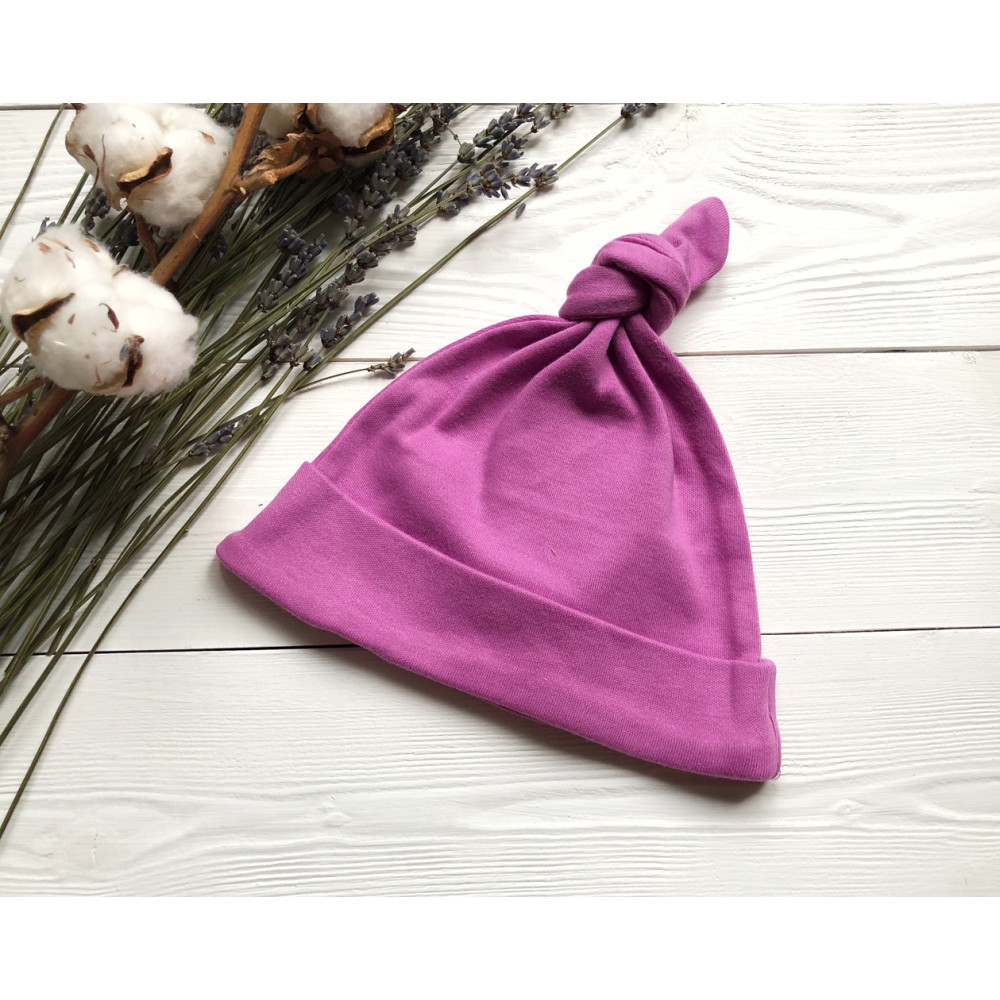Шапочка-узелок "Cotton", фиалка
