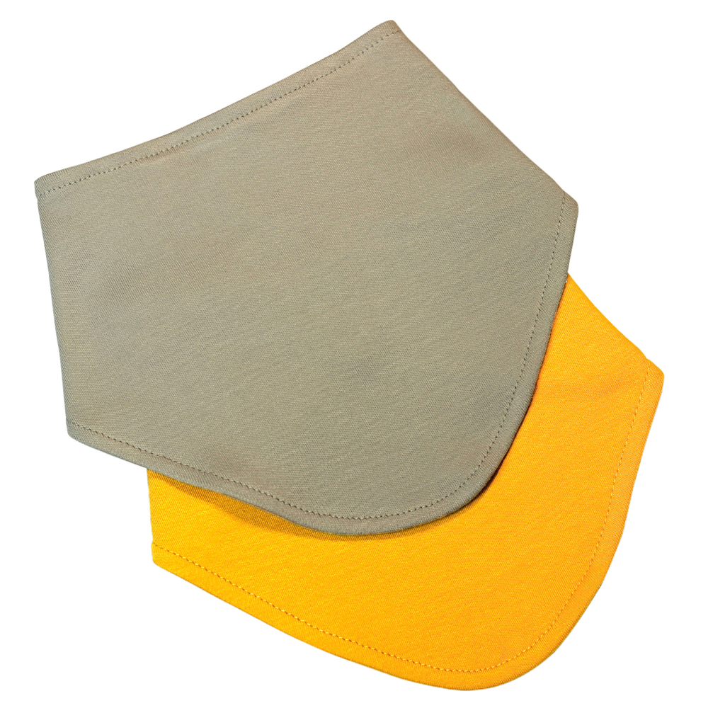 Комплект нагрудников "Cotton", Хардал+Серый