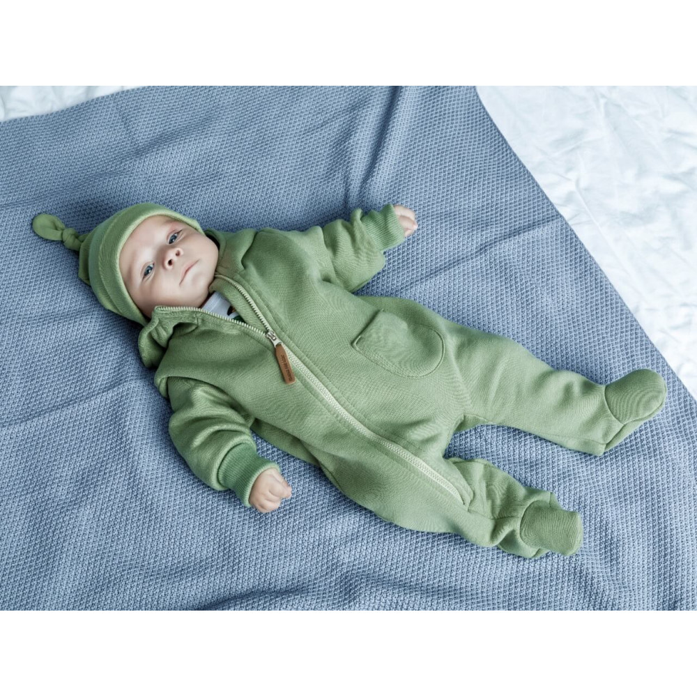 Комбинезон утепленный из футера "Cotton", Хаки