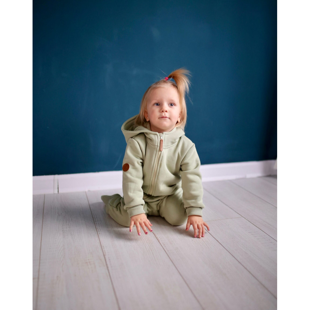 Комбинезон утепленный из футера "Cotton", Хаки