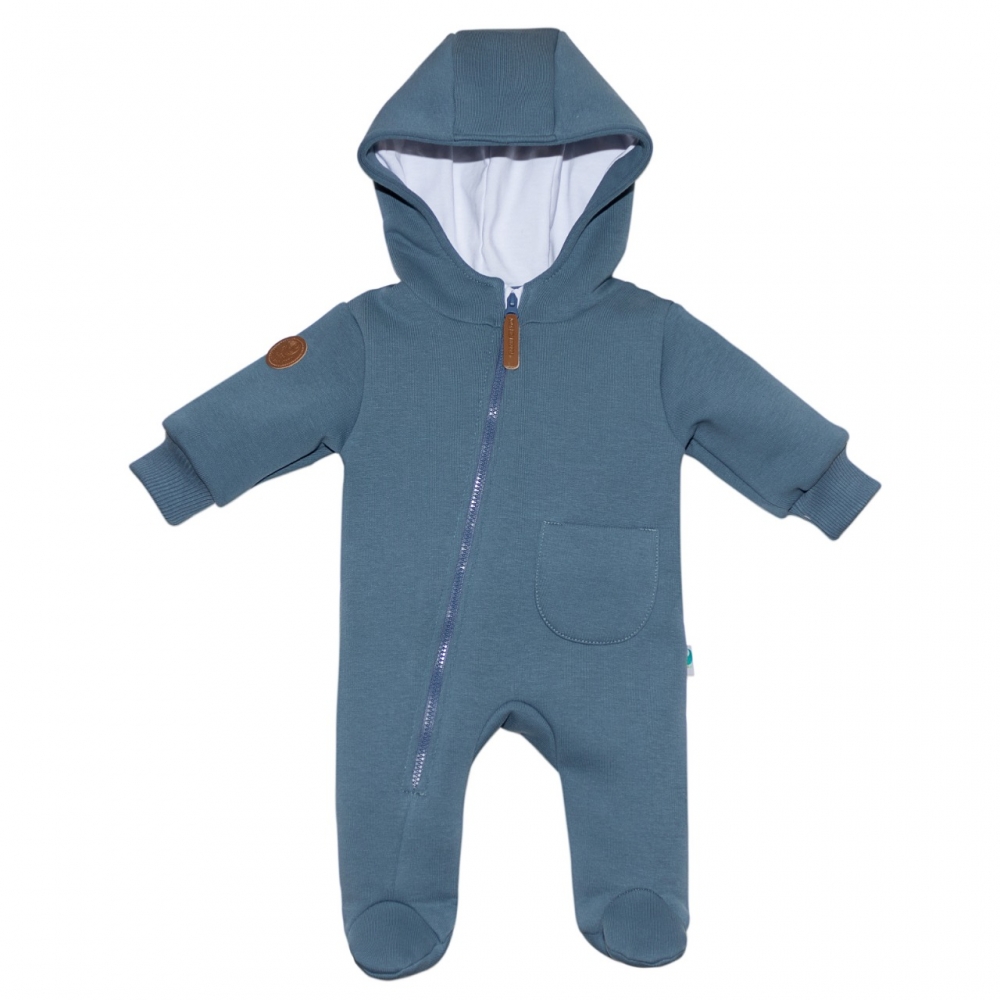 Комбинезон утепленный из футера "Cotton", Синий