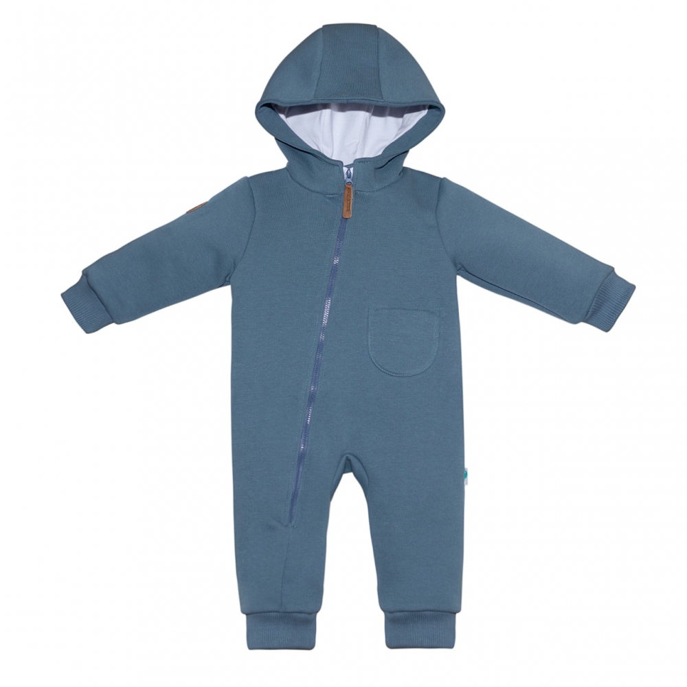 Комбинезон утепленный из футера "Cotton", Синий