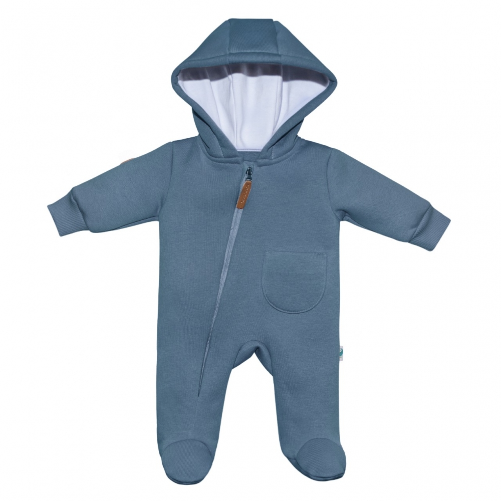 Комбинезон утепленный из футера "Cotton", Синий