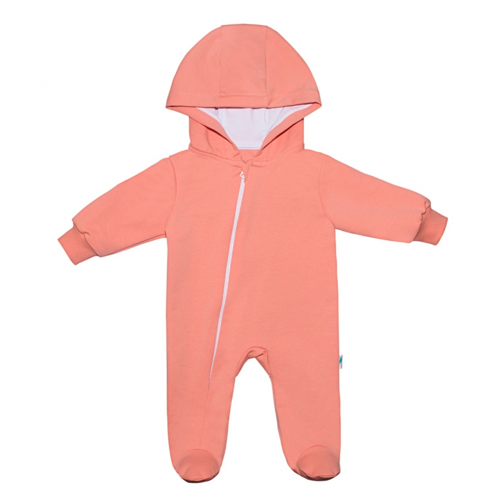 Комбинезон из облегченного футера, Персик