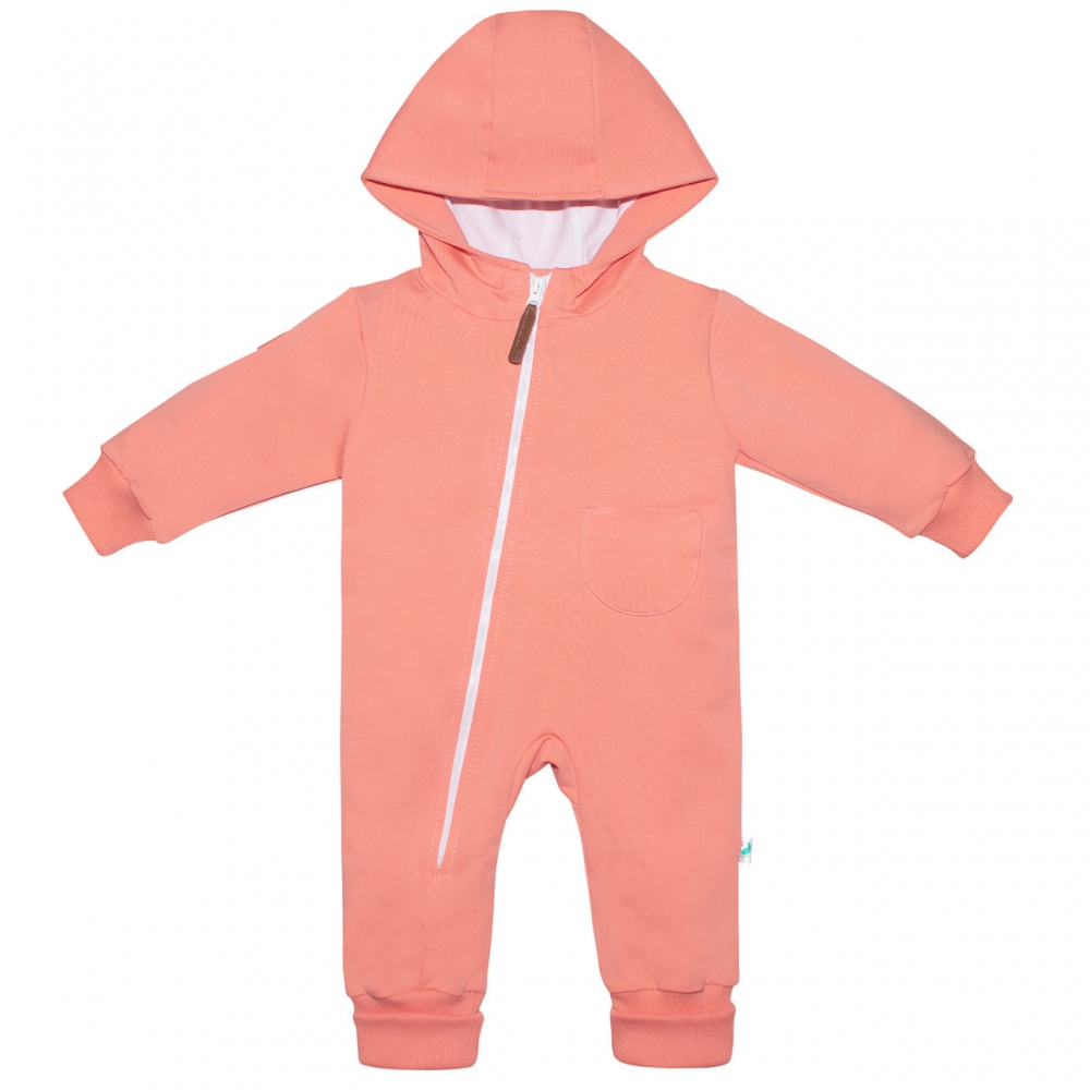 Комбинезон из облегченного футера, Персик