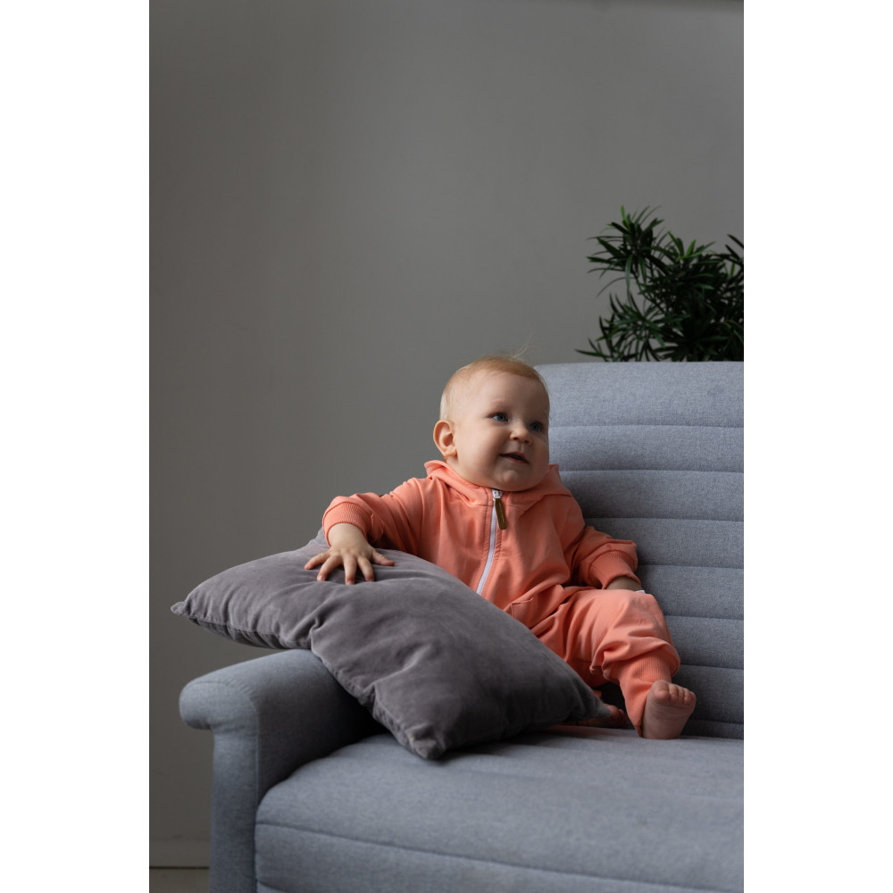 Комбинезон из облегченного футера, Персик