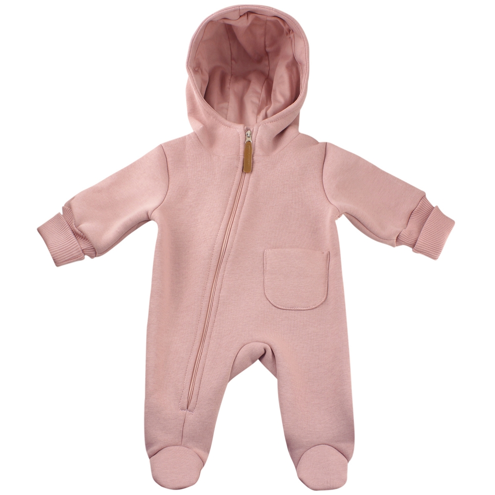 Комбинезон утепленный из футера "Cotton", Пудра
