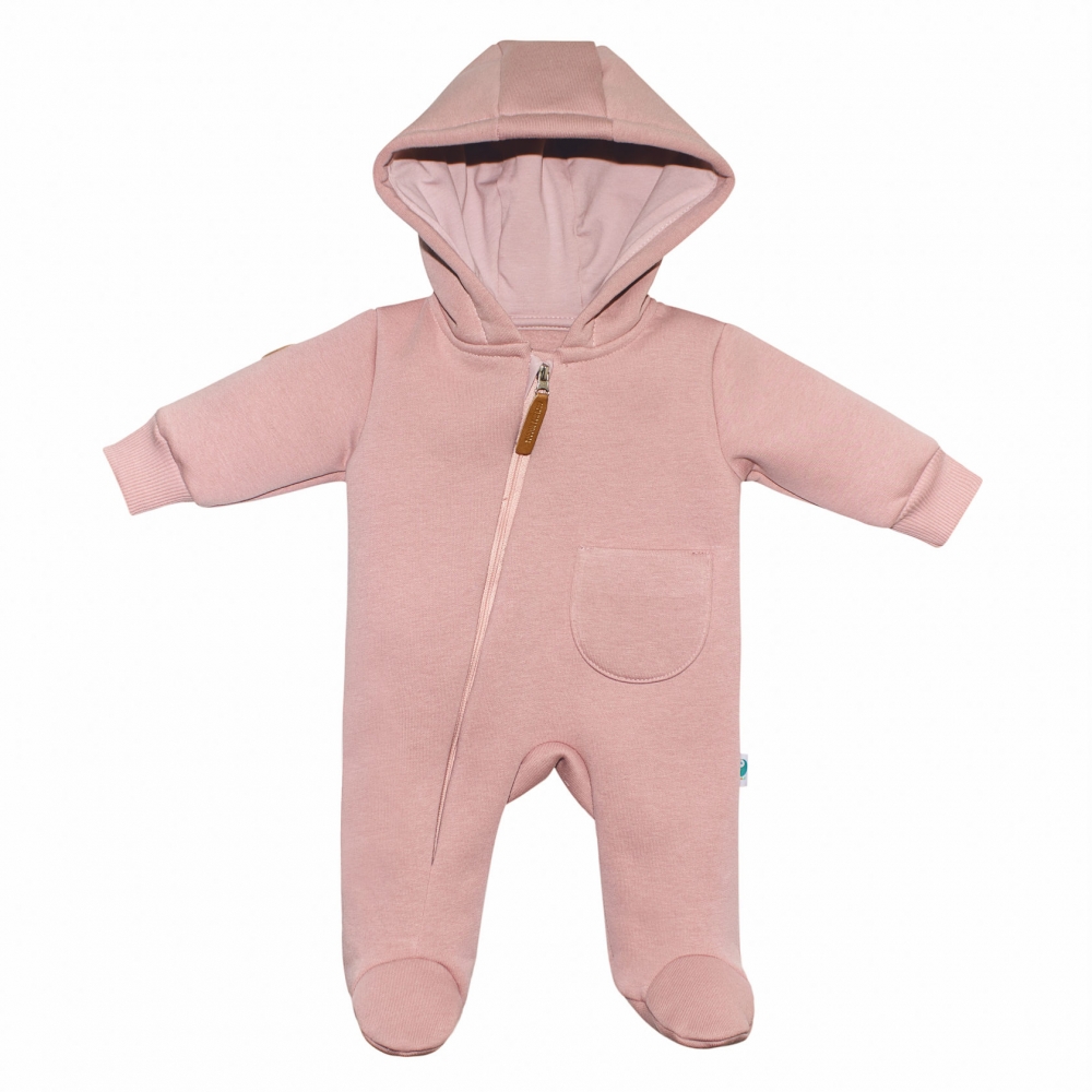 Комбинезон утепленный из футера "Cotton", Пудра