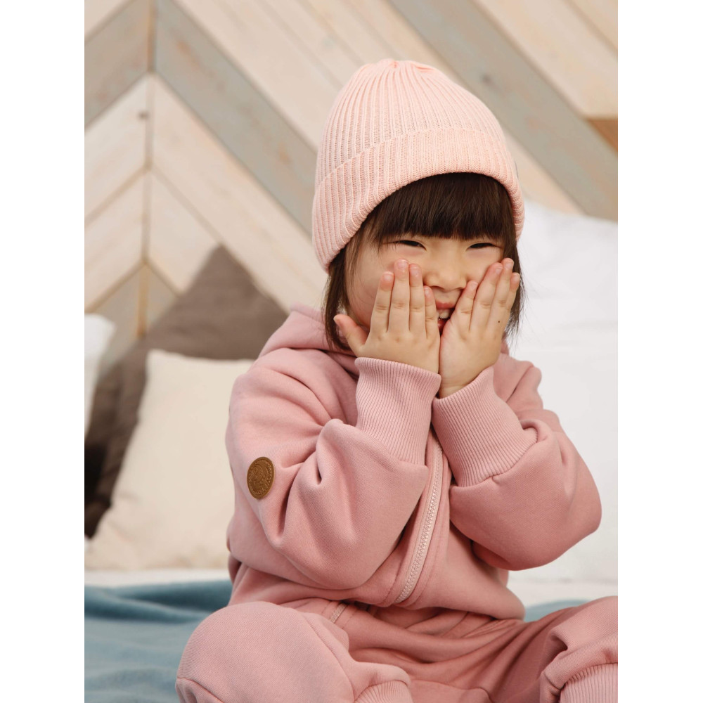 Комбинезон утепленный из футера "Cotton", Пудра