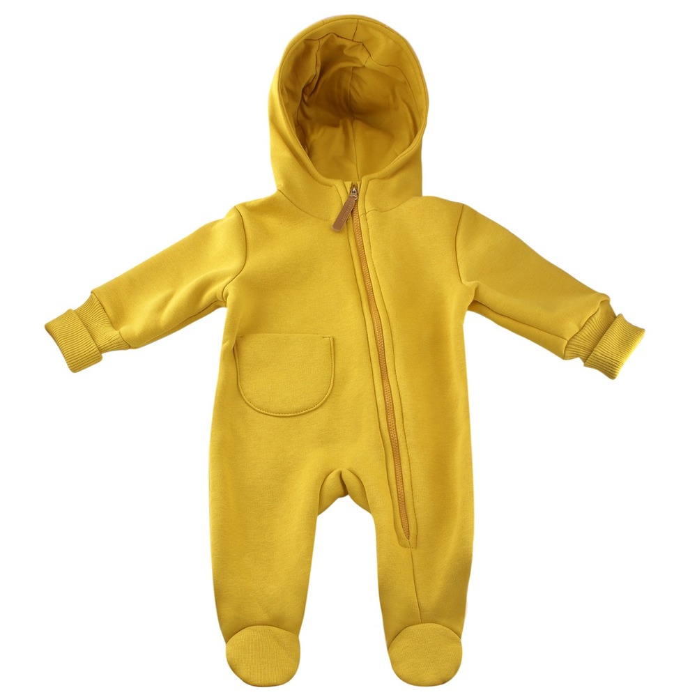 Комбинезон утепленный из футера "Cotton", Горчица