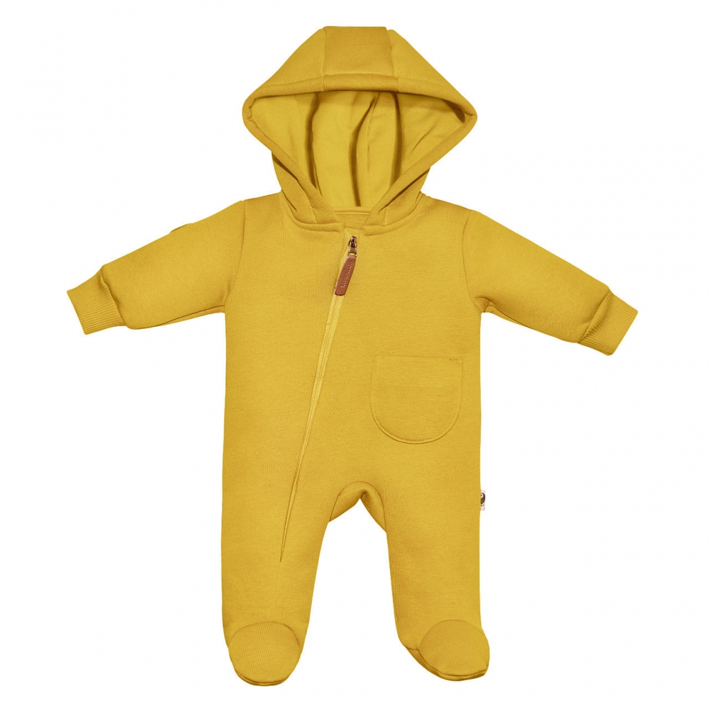 Комбинезон утепленный из футера "Cotton", Горчица