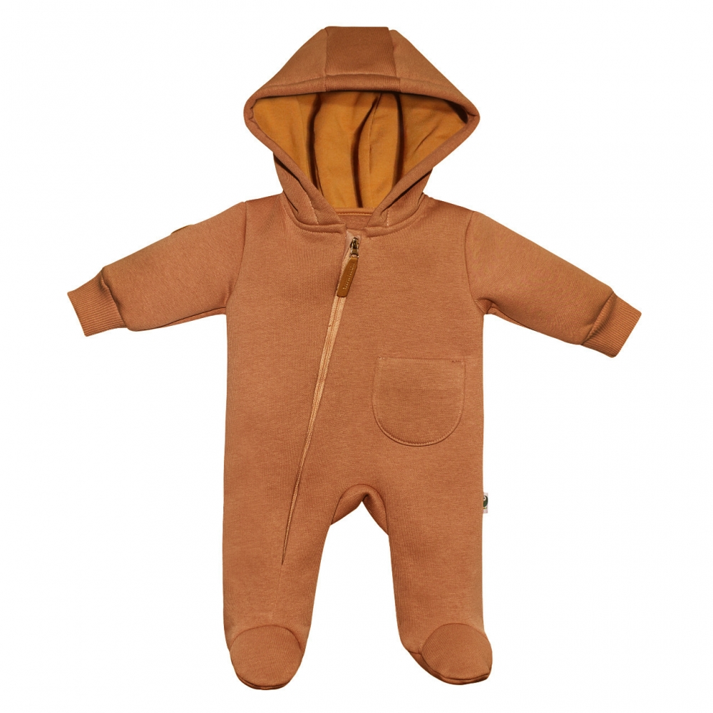 Комбинезон утепленный из футера "Cotton", Карамель