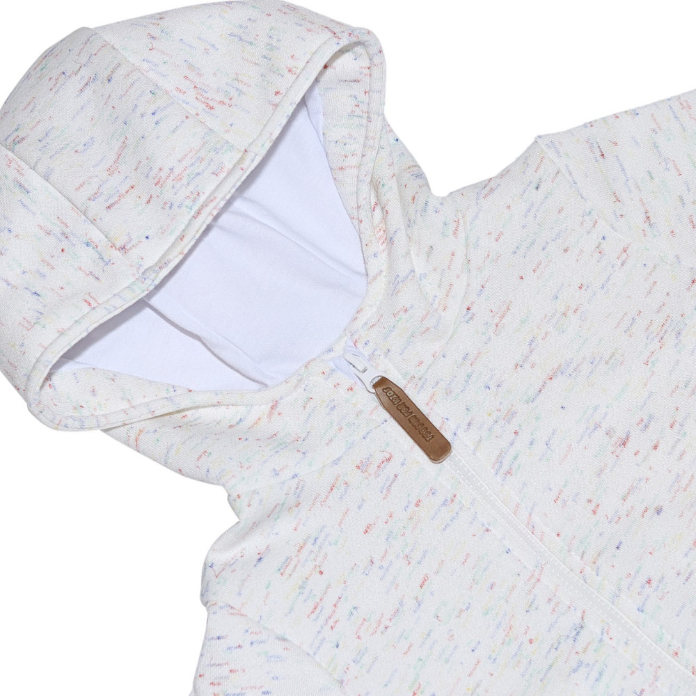 Комбинезон утепленный из футера "Cotton", Экрю цветной