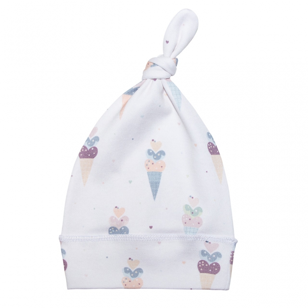 Шапочка-узелок "Мороженое"