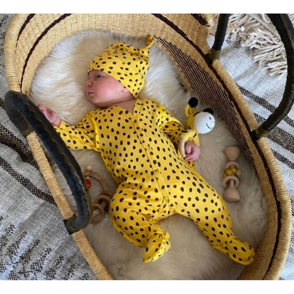 Слип для новорожденного "Cotton", Желтый в крапинку