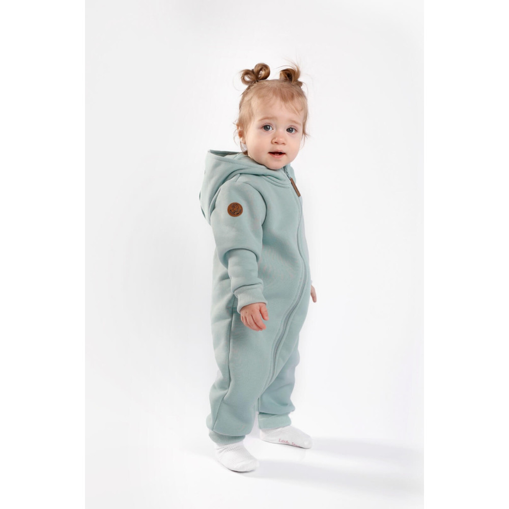 Комбинезон утепленный из футера "Cotton", Ментол 