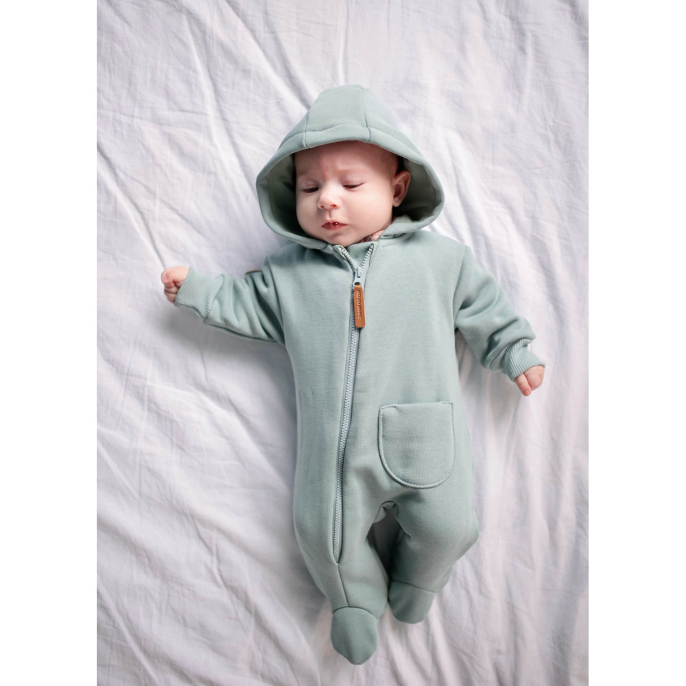 Комбинезон утепленный из футера "Cotton", Ментол 