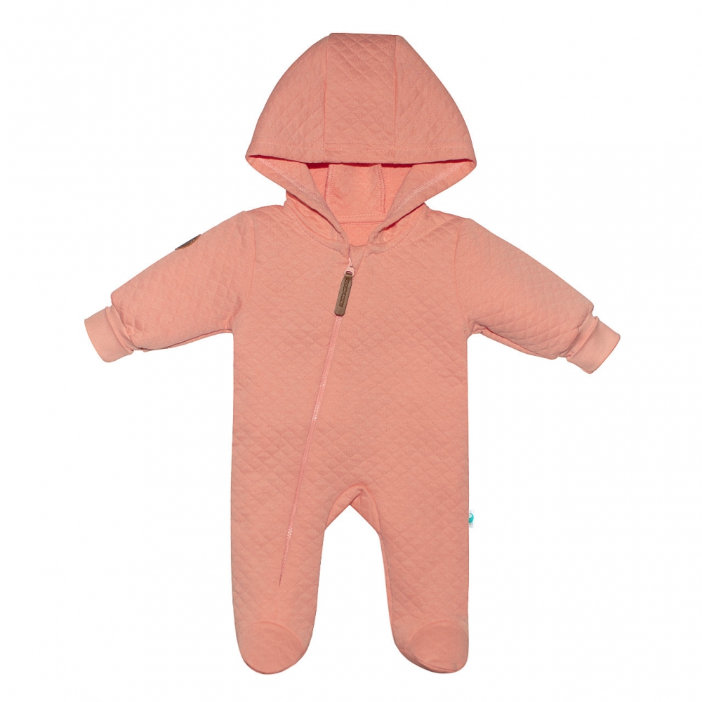 Комбинезон из капитония на молнии, Розовый персик