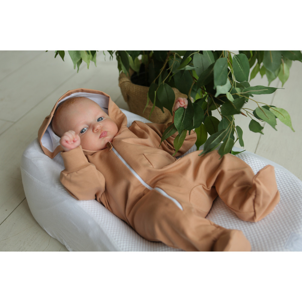 Комбинезон из облегченного футера, Бежевый