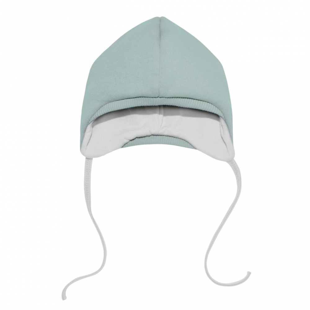 Шапочка утепленная из футера, Ментол