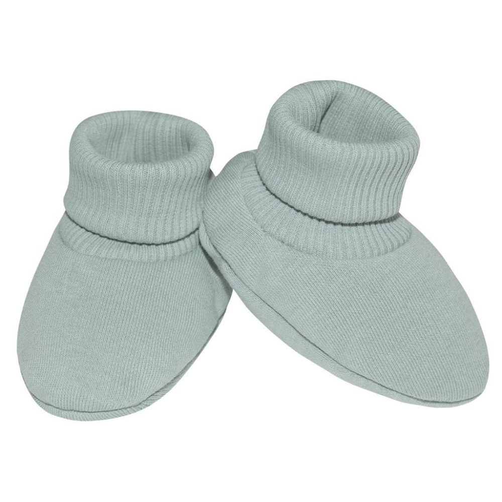 Утепленные пинетки из футера, Ментол