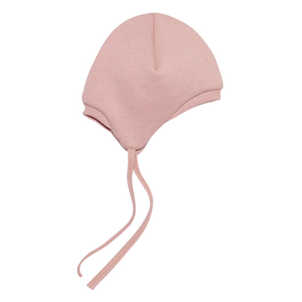 Шапочка утепленная из футера, Пудра