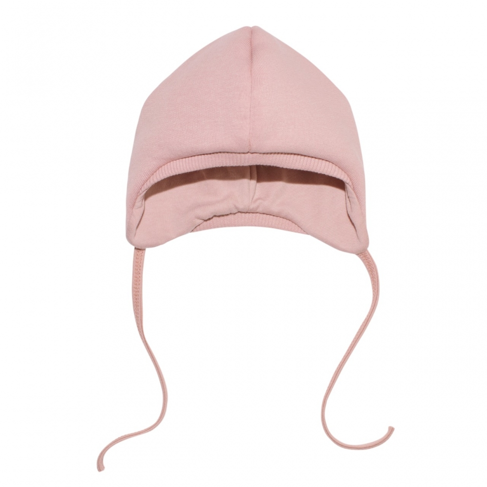 Шапочка утепленная из футера, Пудра