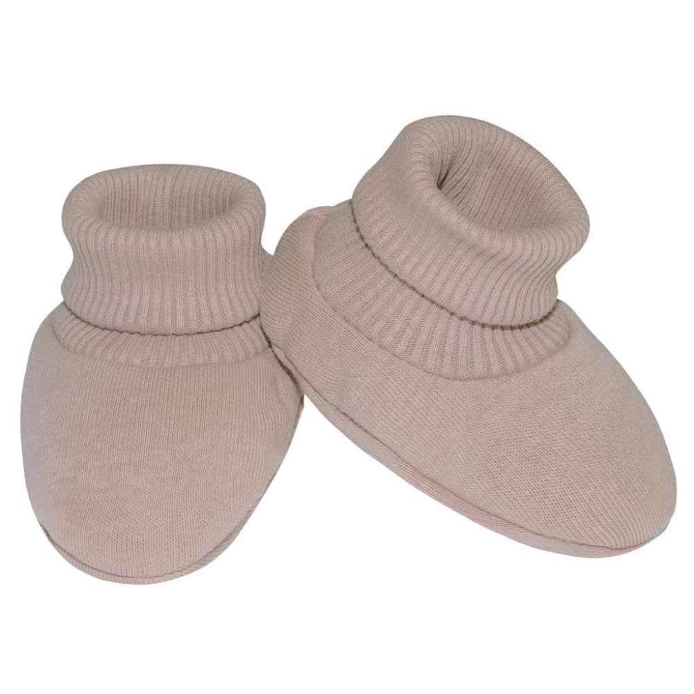 Утепленные пинетки из футера, Какао