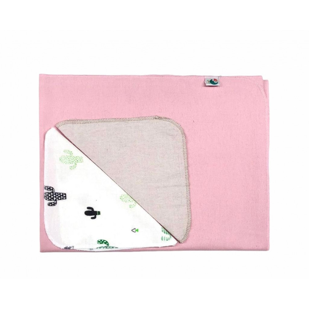 Комплект фланелевая пеленка + 2 платочка, Пудра